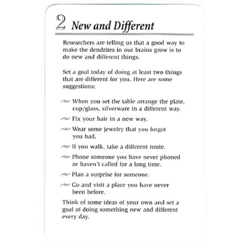 Aerobics For The Mind: Mental Fitness Cards