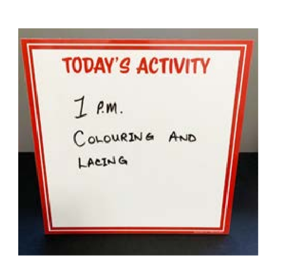 Cueing JOB TIME and ACTIVITY Boards