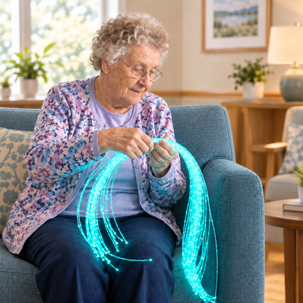 Fibre Optics with Sensory Strands for relaxation