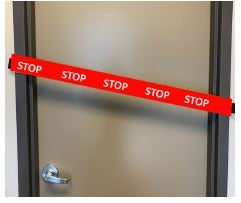 Magnetic Door Barrier Banner Red