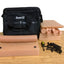 Tool bag with foam blocks, screws, and a screwdriver for senior memory care DIY faux wooden activity