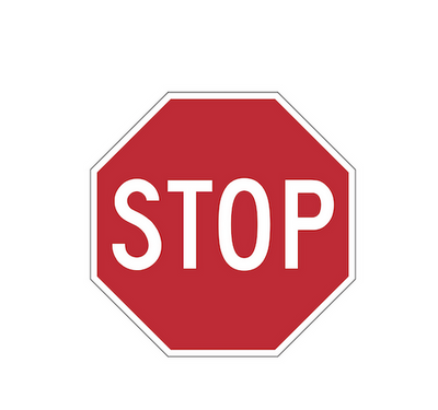 Vinyl Door Stop Sign, Pkg of 2