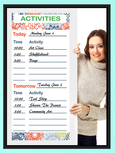 Today Activity Board for Senior Memory Care Residences