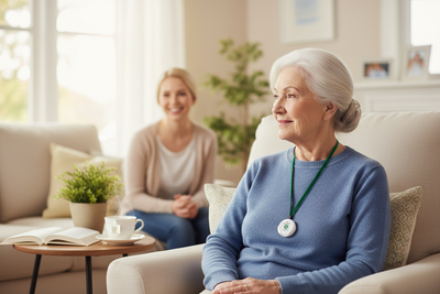 Caregiver Call Button alarm to pager