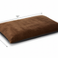 ComfortCare Warming Blanket weighted heating blanket brown designer fabric with half inch thickness on white background with 19 inch and 15 inch dimensions