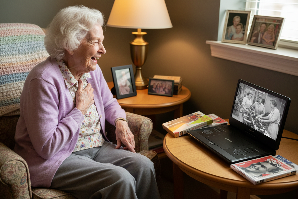 Mobile DVD Player with 5 Vintage TV Show DVD's