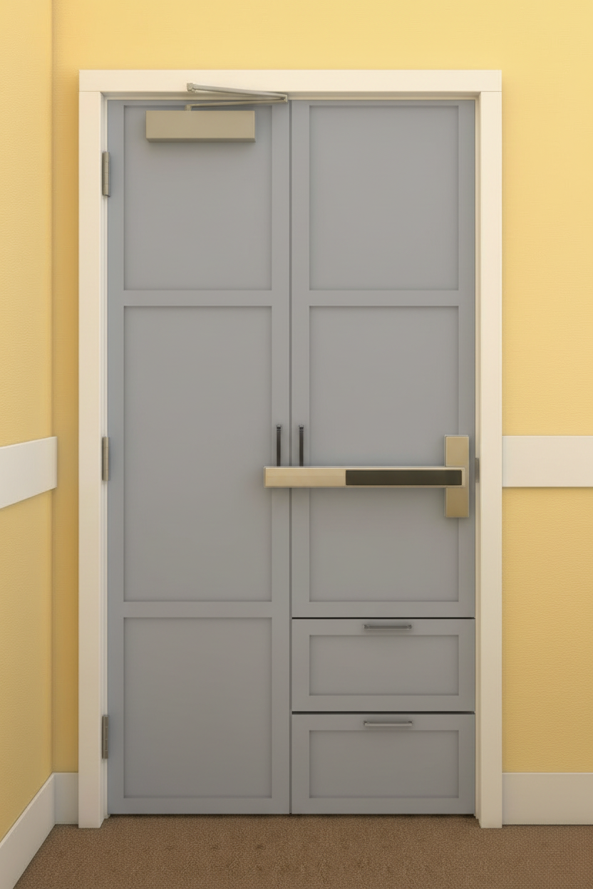 Camouflage Door Murals Single Door