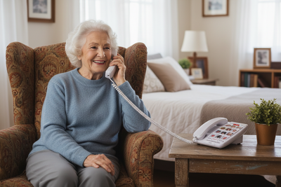 Memory Picture Phone with single handset in use