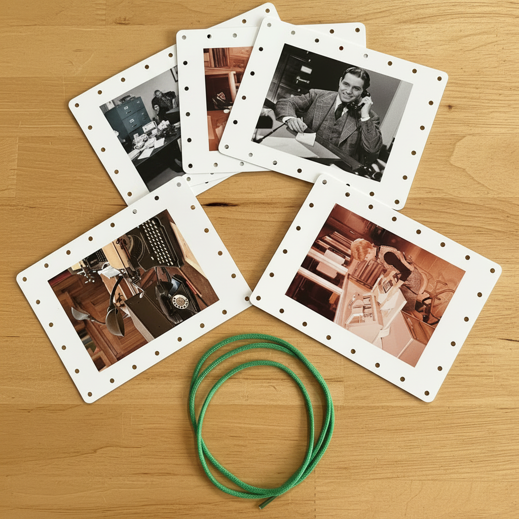 Vintage Office Lacing Activity