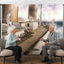 Seniors talking and laughing - first vacation banner