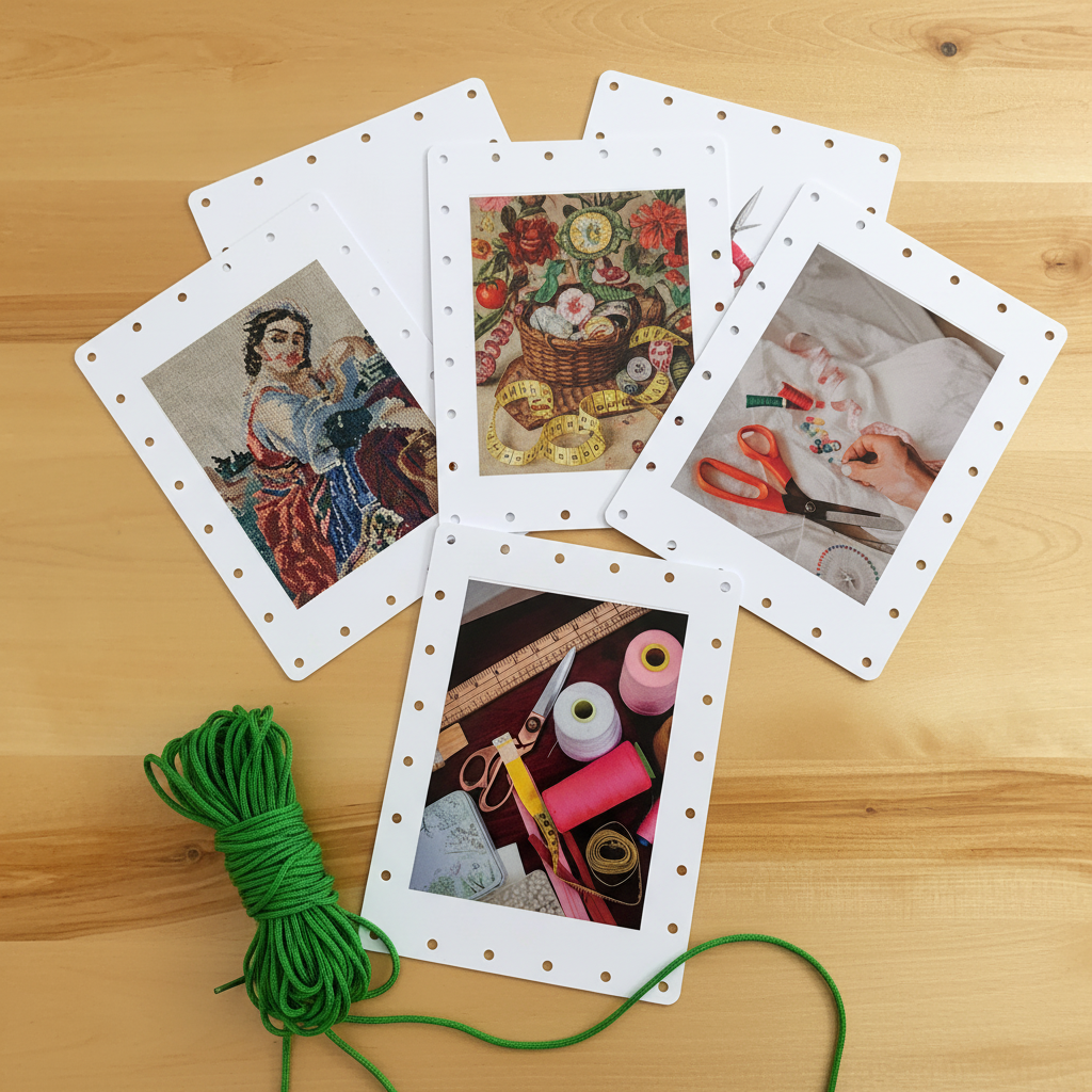 Vintage Sewing Lacing Cards Activity