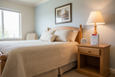 Wander alert devices on the nightstand