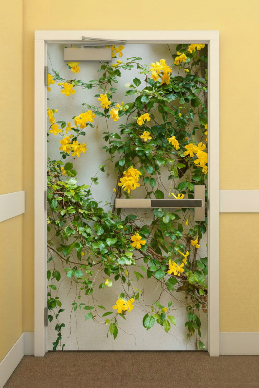 Camouflage Door Murals Single Door